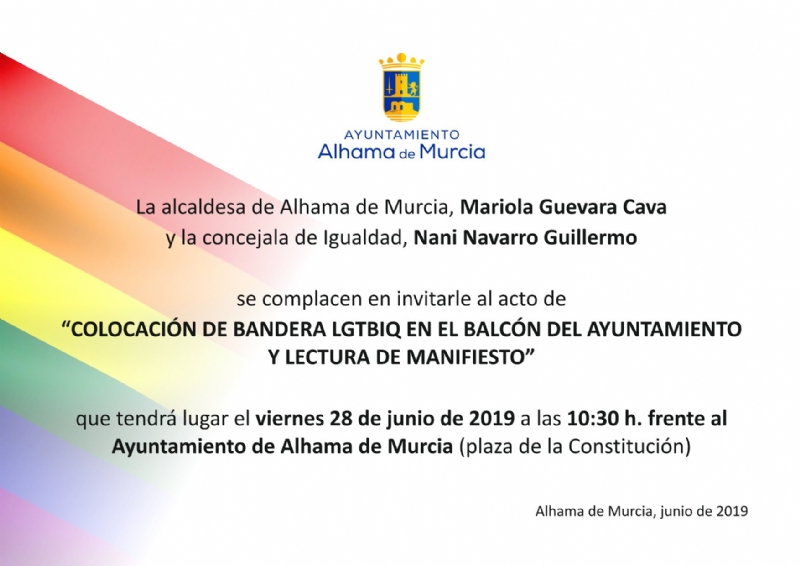 Colocación de bandera LGTBQI y lectura del manifiesto - 1 Colocación de bandera LGTBQI y lectura del manifiesto - 1