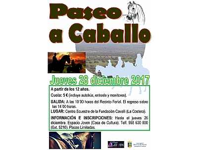 EVENTOS PARA JÓVENES: Paseo a Caballo EVENTOS PARA JÓVENES: Paseo a Caballo