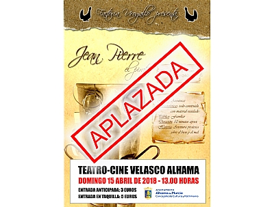 ¡ATENCIÓN: APLAZADA! Teatro Infantil: ¡ATENCIÓN: APLAZADA! Teatro Infantil: