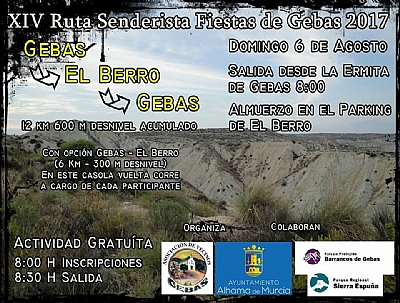 XIV RUTA SENDERISTA FIESTAS DE GEBAS 2017 XIV RUTA SENDERISTA FIESTAS DE GEBAS 2017