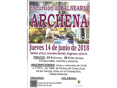EXCURSIÓN AL BALNEARIO DE ARCHENA EXCURSIÓN AL BALNEARIO DE ARCHENA