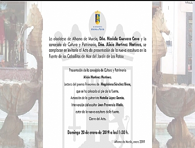 Inauguración de la escultura de la Fuente de los Caballitos Inauguración de la escultura de la Fuente de los Caballitos