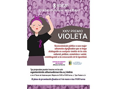 8 DE MARZO, DIA INTERNACIONAL DE LA MUJER: Entrega del Galardón Violeta y Premios del Concurso de Literatura 8 DE MARZO, DIA INTERNACIONAL DE LA MUJER: Entrega del Galardón Violeta y Premios del Concurso de Literatura
