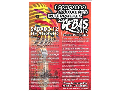 I CONCURSO DE JÓVENES INTÉRPRETES DE GEBAS 2017 I CONCURSO DE JÓVENES INTÉRPRETES DE GEBAS 2017