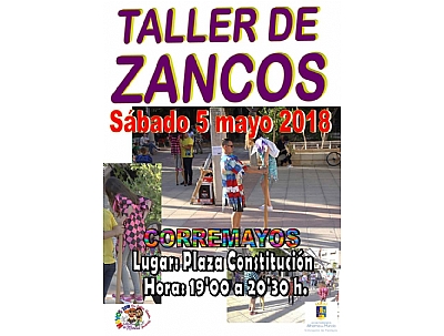 LOS MAYOS 2018: Taller de zancos de Corremayos para niños LOS MAYOS 2018: Taller de zancos de Corremayos para niños