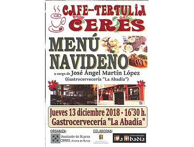 Cafe-tertulia Ceres- MENU NAVIDEÑO Cafe-tertulia Ceres- MENU NAVIDEÑO