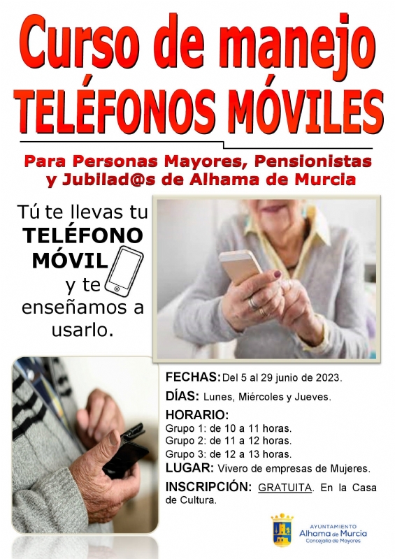 INICIO CURSO DE MANEJO DE TELÉFONOS MÓVILES - 1