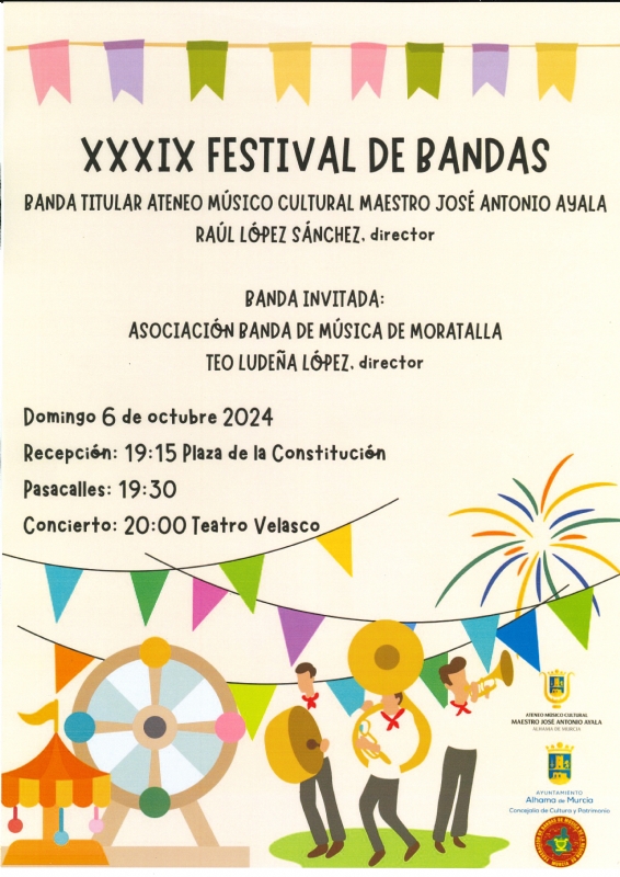 FERIA 2024: XXXIX FESTIVAL DE BANDAS DE MÚSICA, Recepción de las Bandas.