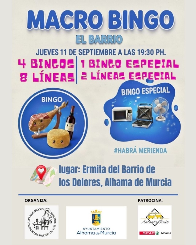 FIESTAS DEL BARRIO: Macrobingo