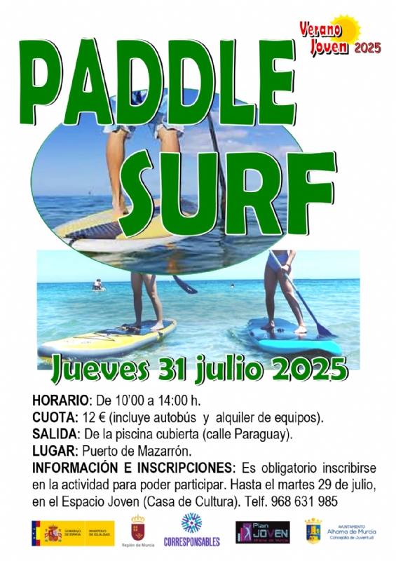 VERANO JOVEN 2025: PADDLE SURF
