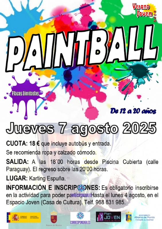 VERANO JOVEN 2025: PAINTBALL