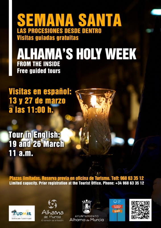 VISITA GUIADA SEMANA SANTA DE ALHAMA: LAS PROCESIONES DESDE DENTRO