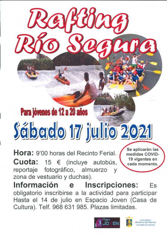 VERANO JOVEN 2021: RAFTING RÍO SEGURA - 1 VERANO JOVEN 2021: RAFTING RÍO SEGURA - 1
