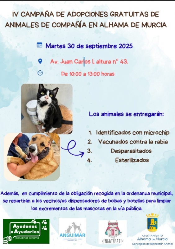 IV CAMPAÑA DE ADOPCIÓN DE ANIMALES DE COMPAÑÍA