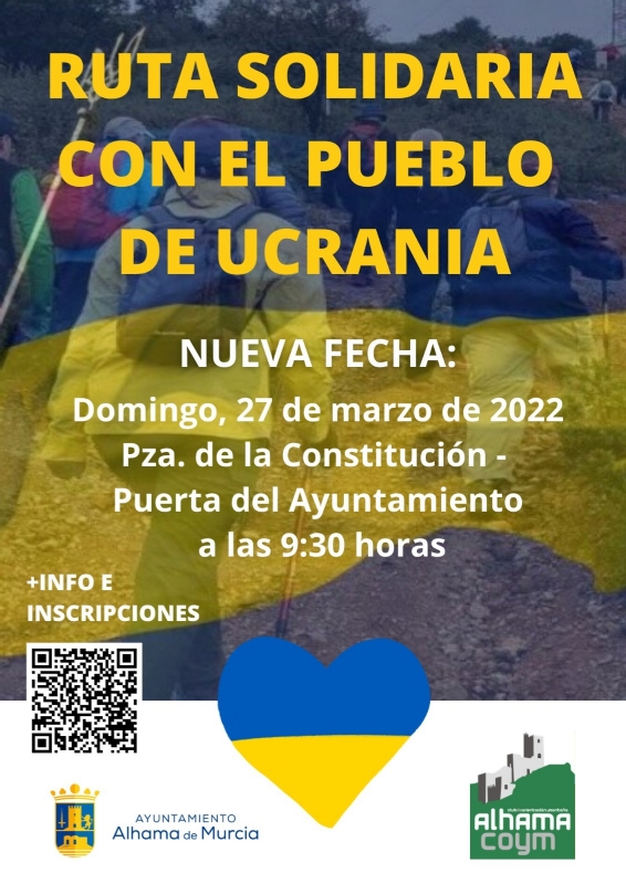 APLAZADA AL 3 DE ABRIL====> RUTA SOLIDARIA CON EL PUEBLO DE UCRANIA