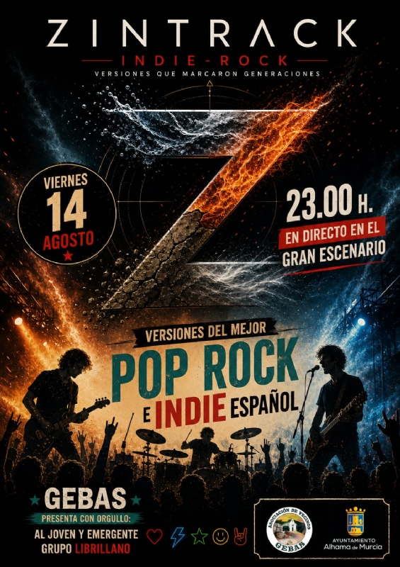 FIESTAS DE GEBAS 2026: VERSIONES DE MÚSICA POP ROCK E INDIE POR ZINTRACK - 1