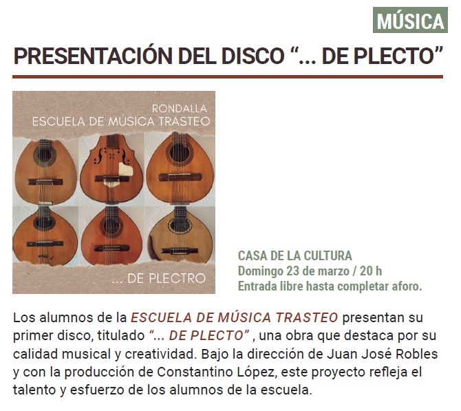 PRSENTACIÓN DEL DISCO 