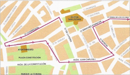 Itinerario Procesión Domingo de Ramos