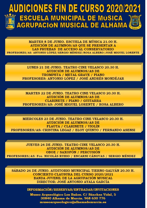 AUDICIONES DE LA ESCUELA MUNICIPAL DE MÚSICA 2021 - 1 AUDICIONES DE LA ESCUELA MUNICIPAL DE MÚSICA 2021 - 1