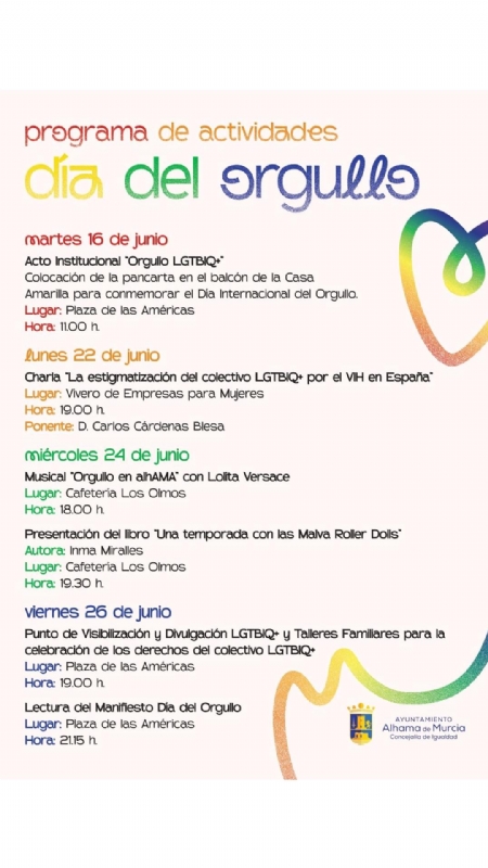 PROGRAMA DÍA DEL ORGULLO: MUSICAL “ORGULLO EN alhAMA” CON LOLITA VERSACE