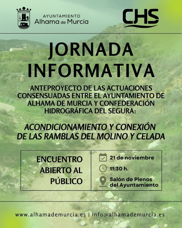 Jornada Informativa Confederación Hidrográfica del Segura y Ayuntamiento de Alhama de Murcia