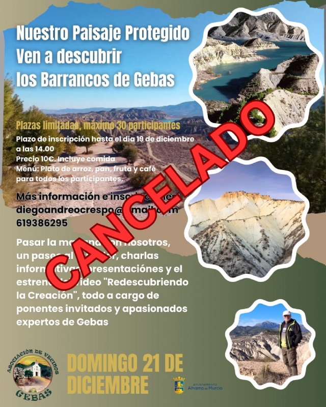 ATTENTION, CANCELLED--> VEN A DESCRUBRIR LOS BARRANCOS DE GEBAS 