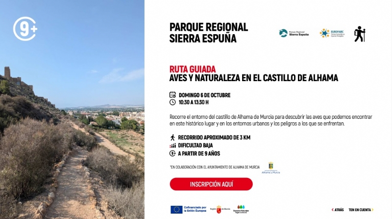 DIA DE LAS AVES 2024: Ruta Guiada Aves y Naturaleza en el Castillo de Alhama - 1