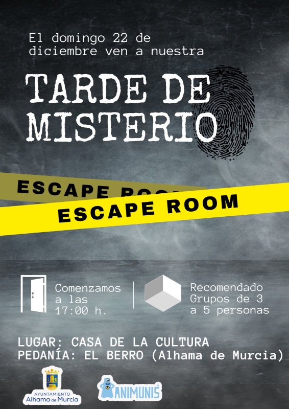 TARDE DE MISTERIO EN EL BERRO: ESCAPE ROOM - 1