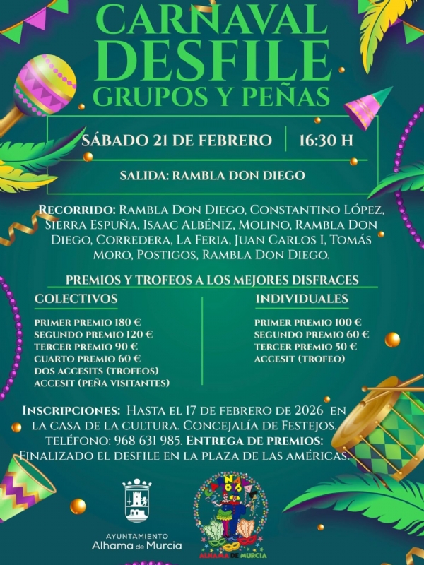 CARNAVAL 2026: DESFILE DE GRUPOS Y PEÑAS