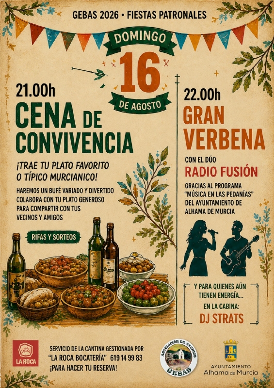 FIESTAS DE GEBAS 2026: GRAN VERBENA + MÚSICA EN LAS PEDANÍAS - 1