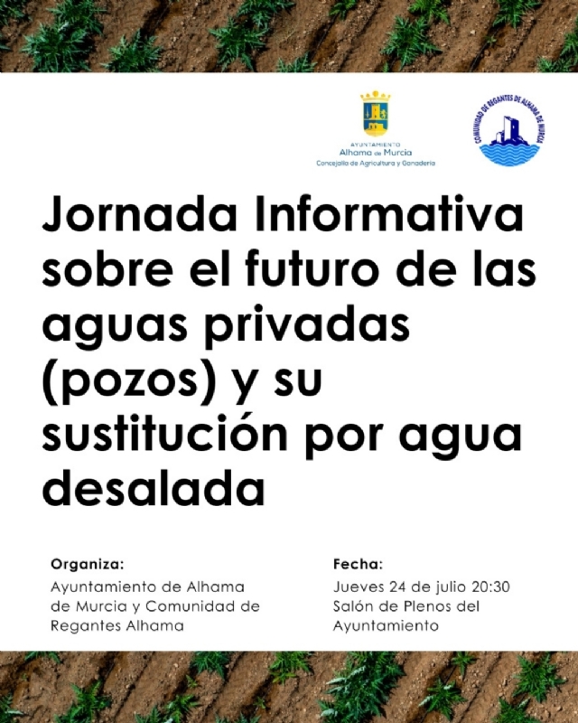 Jornada Informativa sobre el futuro de las aguas privadas (pozos) y su sustitución por desalada