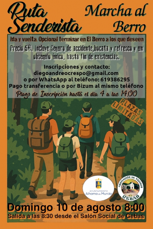 FIESTAS DE GEBAS 2025: Ruta Senderista 