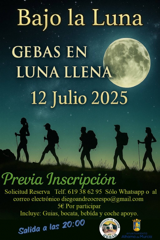RUTA SENDERISTA GEBAS EN LUNA LLENA