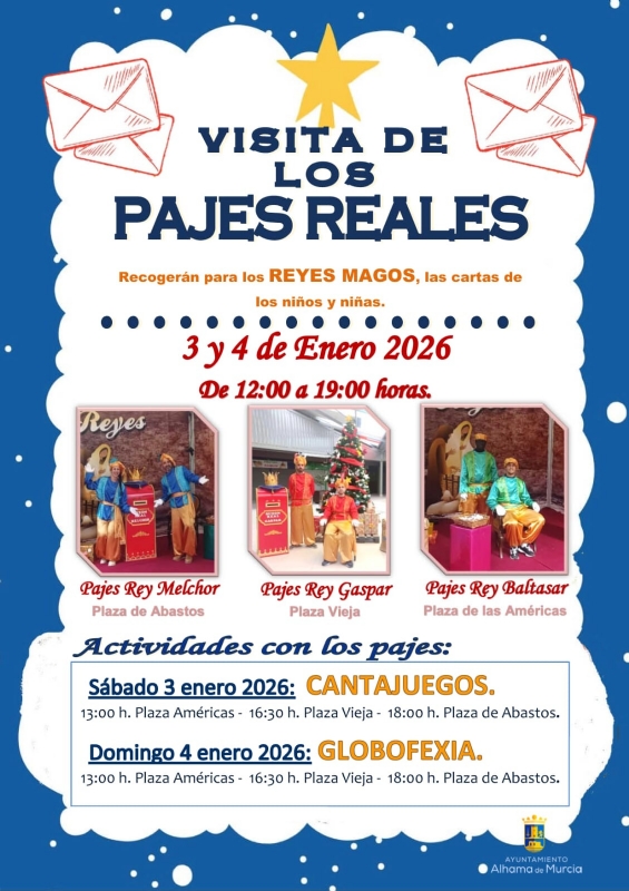 NAVIDAD 2025: Los Pajes Reales recogerán las Cartas dirigidas a los Reyes Magos