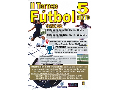 VERANO JOVEN 2022: II TORNEO FUTBOL 5 MIXTO