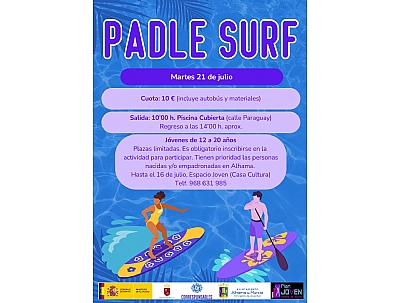 VERANO JOVEN: PADDLE SURF VERANO JOVEN: PADDLE SURF
