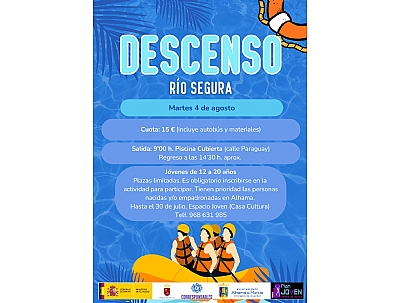 VERANO JOVEN: DESCENSO DEL RÍO SEGURA VERANO JOVEN: DESCENSO DEL RÍO SEGURA