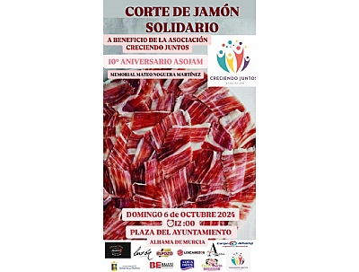 FERIA 2024: X ANIVERSARIO DE ASOJAM. Corte solidario de jamón.