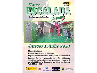 VERANO JOVEN 2025: TALLER DE ESCALADA VERANO JOVEN 2025: TALLER DE ESCALADA