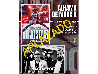 APLAZADO--> FERIA 2025: Conciertos de Feria de NACHA POP y ALEJO STIVEL
