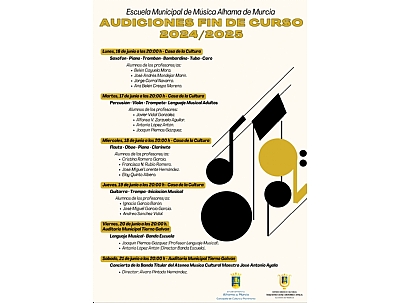 AUDICIONES DE LA ESCUELA MUNICIPAL DE MÚSICA Y ATENEO MÚSICO CULTURAL AUDICIONES DE LA ESCUELA MUNICIPAL DE MÚSICA Y ATENEO MÚSICO CULTURAL