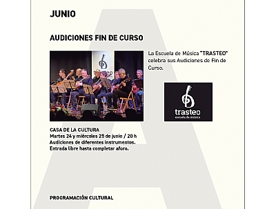 AUDICIONES FIN DE CURSO: Escuela de Música AUDICIONES FIN DE CURSO: Escuela de Música