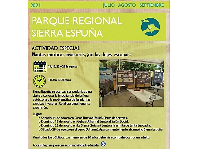 MOCHILA DE ACTIVIDADES: PLANTAS EXÓTICAS INVASORAS ¡NO LAS DEJES ESCAPAR! MOCHILA DE ACTIVIDADES: PLANTAS EXÓTICAS INVASORAS ¡NO LAS DEJES ESCAPAR!