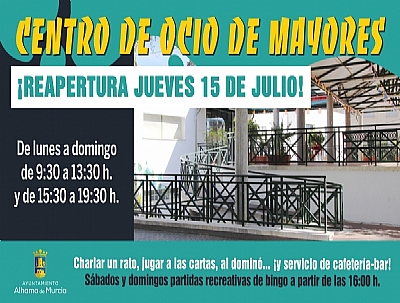 REAPERTURA DEL CENTRO DE OCIO PARA MAYORES REAPERTURA DEL CENTRO DE OCIO PARA MAYORES