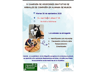 IV CAMPAÑA DE ADOPCIÓN DE ANIMALES DE COMPAÑÍA
