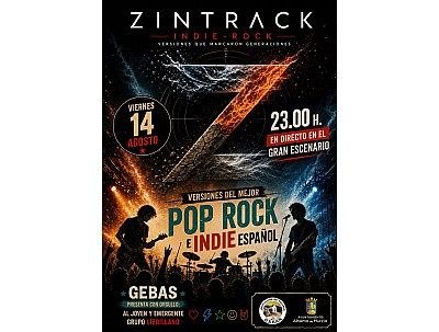 FIESTAS DE GEBAS 2026: VERSIONES DE MÚSICA POP ROCK E INDIE POR ZINTRACK