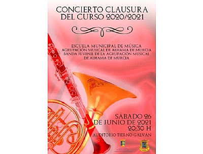 CONCIERTO CLAUSURA DE CURSO POR LA BANDA JUVENIL DE LA AGRUPACIÓN MUSICAL DE ALHAMA DE MURCIA CONCIERTO CLAUSURA DE CURSO POR LA BANDA JUVENIL DE LA AGRUPACIÓN MUSICAL DE ALHAMA DE MURCIA