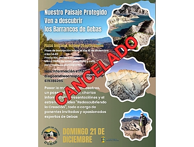 ATENCIÓN, CANCELADA --> NAVIDAD EN GEBAS: VEN A DESCUBRIR LOS BARRANCOS DE GEBAS ATENCIÓN, CANCELADA --> NAVIDAD EN GEBAS: VEN A DESCUBRIR LOS BARRANCOS DE GEBAS