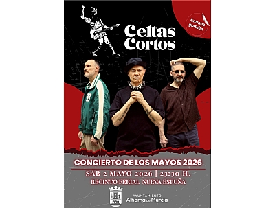 MAYOS 2026: Concierto de los Mayos con la actuación de CELTAS CORTOS MAYOS 2026: Concierto de los Mayos con la actuación de CELTAS CORTOS