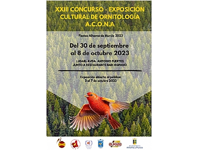 Imagen de FERIA 2023: INAUGURACIÓN DEL XXIII CONCURSO EXPOSICIÓN CULTURAL DE ORNITOLOGÍA FERIA DE ALHAMA